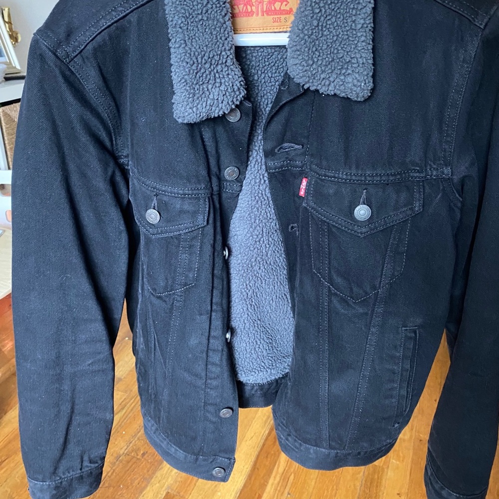 Levi’s Sherpa Jean Jacket - Black Denim